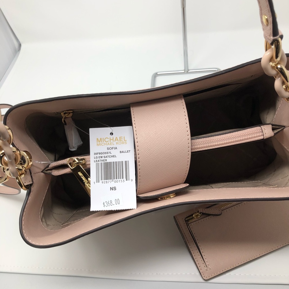 NWT Michael Kors large ew Sofia satchel&wallet - Picture 3 of 8